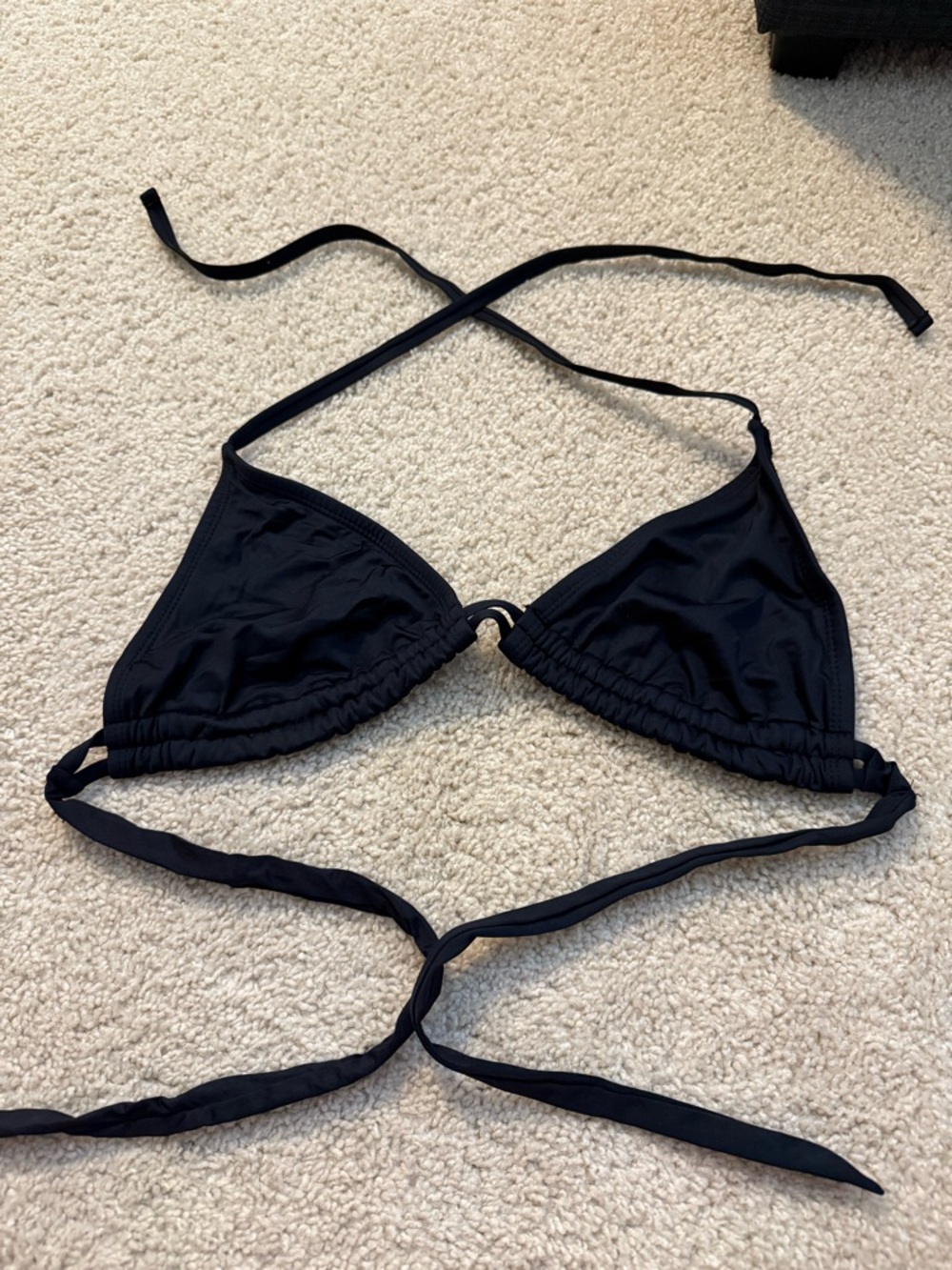 Classic Black Triangle Bikini Top